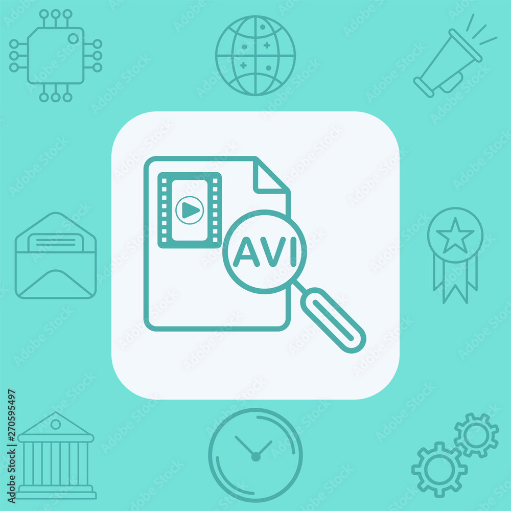 Video file vector icon sign symbol Video file vector icon sign symbol