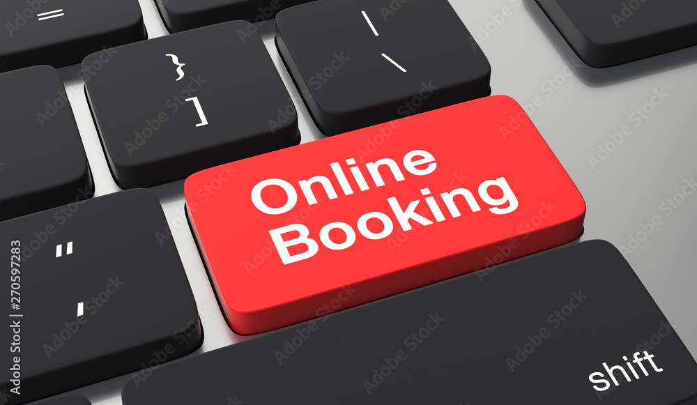 Fototapeta premium Online booking concept.