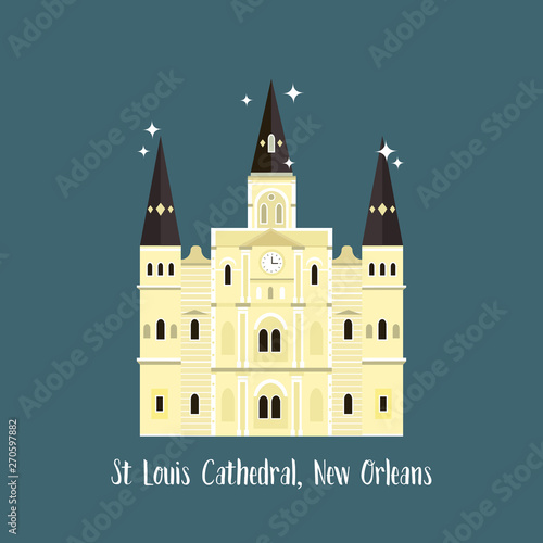 New Orleans St Louis Cathedral. Famous landmark