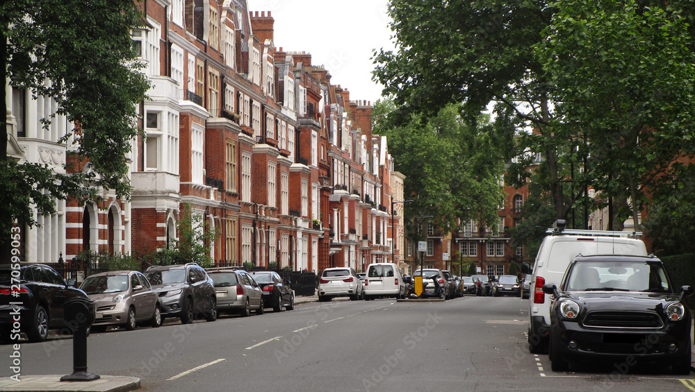 Typical english street in London