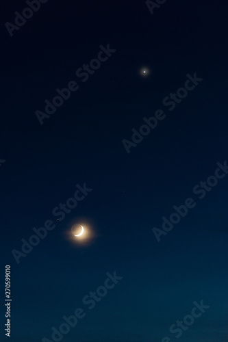 the moon and shining star