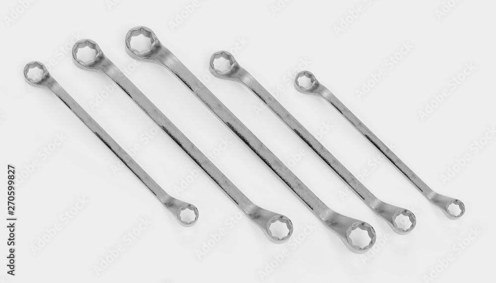 Realistic 3d Render of Spanners Realistic 3d Render of Spanners
