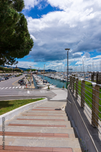 view of the port of Chiavari, Liguria, Italy © Biba