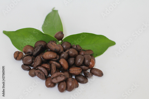 coffee beans on white background