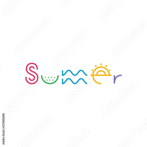 Color logo summer. Summer time and mood