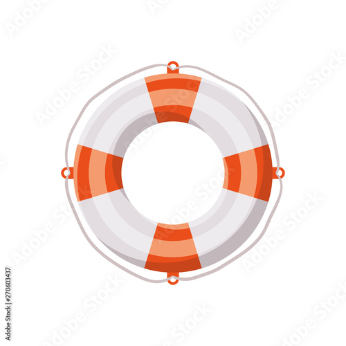 lifesaving float in white background