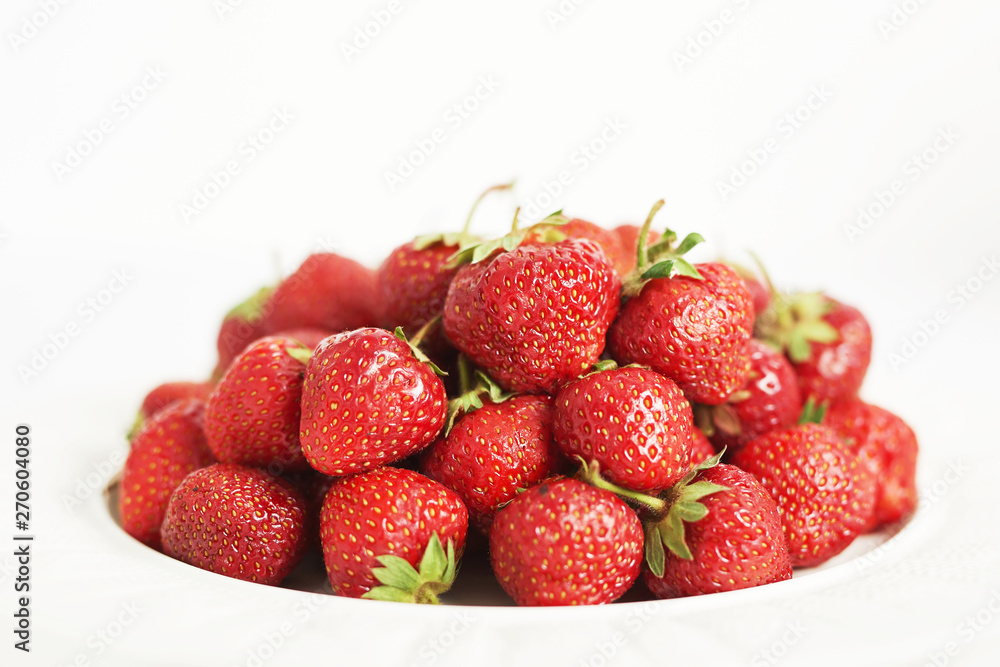 healthy food, strawberries on a white background, food for vegetarians and vegans, ecological products healthy food, strawberries on a white background, food for vegetarians and vegans, ecological products