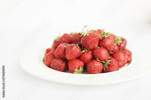 healthy food  strawberries on a white background  food for vegetarians and vegans  ecological products