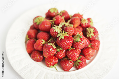 healthy food  strawberries on a white background  food for vegetarians and vegans  ecological products