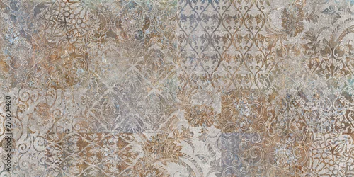 Obraz tło kwiatowy, patchwork