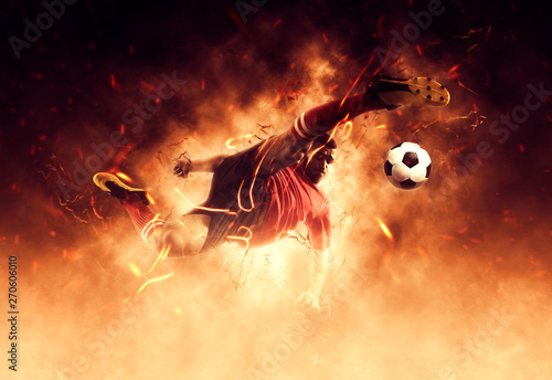 Football player in action