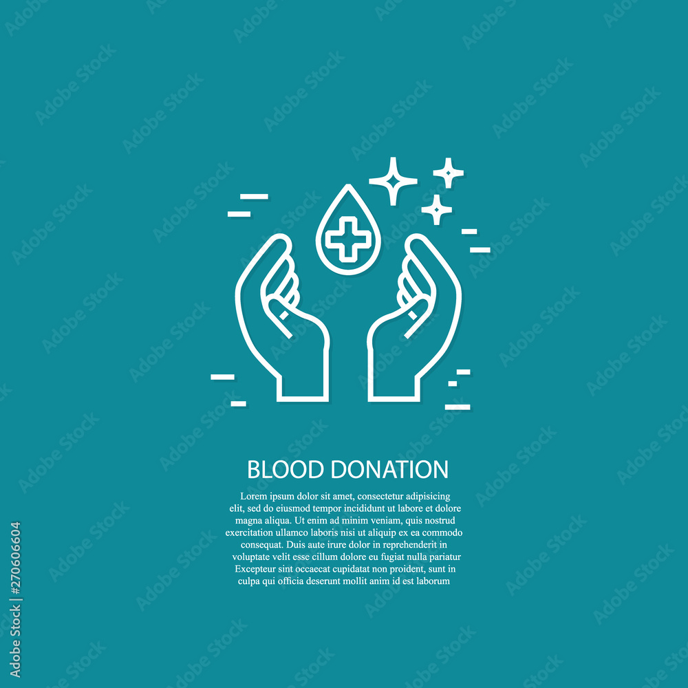 Plakat Vector world blood donor day concept on white