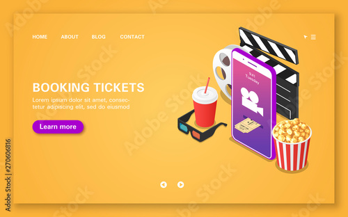 Booking movie tickets using a mobile application.