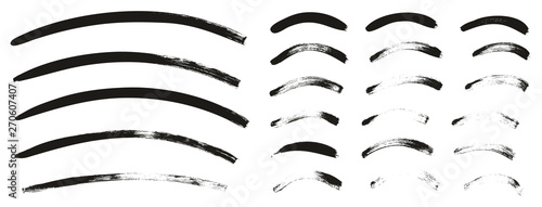 Calligraphy Paint Thin Brush Lines Curved High Detail Abstract Vector Background Set 110