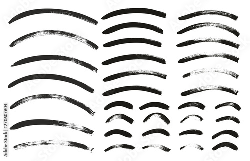 Wallpaper Mural Calligraphy Paint Thin Brush Lines Curved High Detail Abstract Vector Background Set 126 Torontodigital.ca