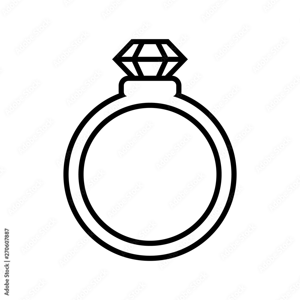 Ring line icon, logo isolated on white background Ring line icon, logo isolated on white background