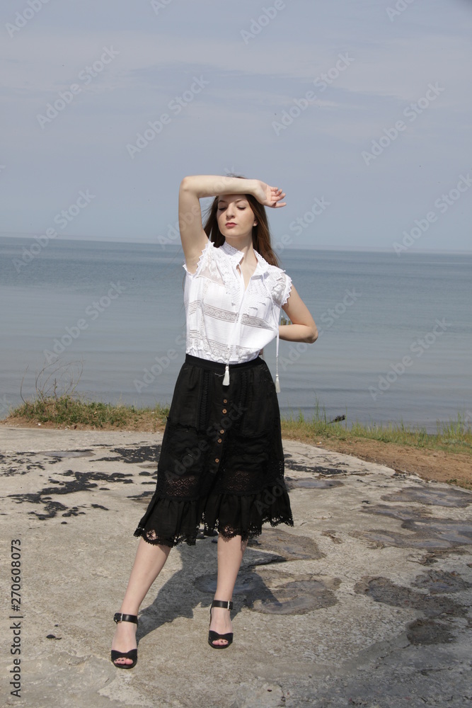 young woman on the beach young woman on the beach