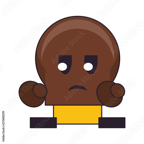 Videogame enemy character rock with fists