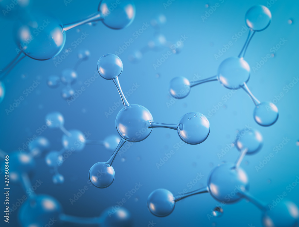 Science background with molecule or atom, Abstract structure for Science or medical background, 3d illustration Science background with molecule or atom, Abstract structure for Science or medical background, 3d illustration