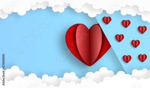 heart vector fly in the sky...