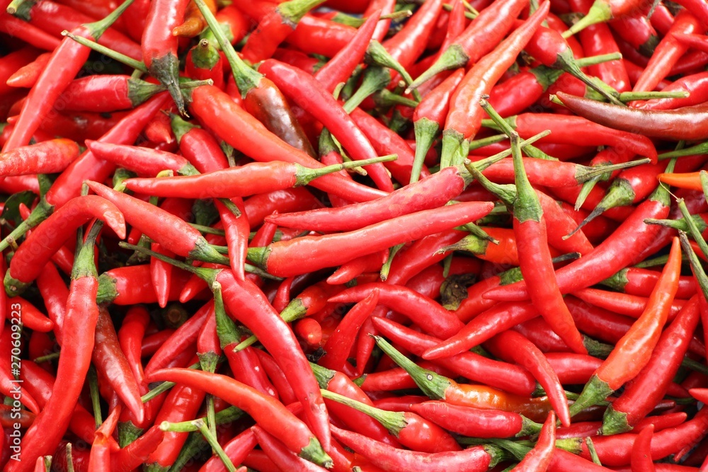 Fresh chilli for cooking at street food