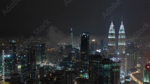 Wallpaper Mural kuala lumpur city night time illumination downtown aerial panorama 4k malaysia Torontodigital.ca