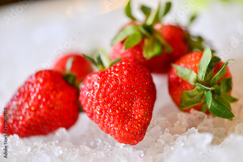 fresh strawberries in a bowl
