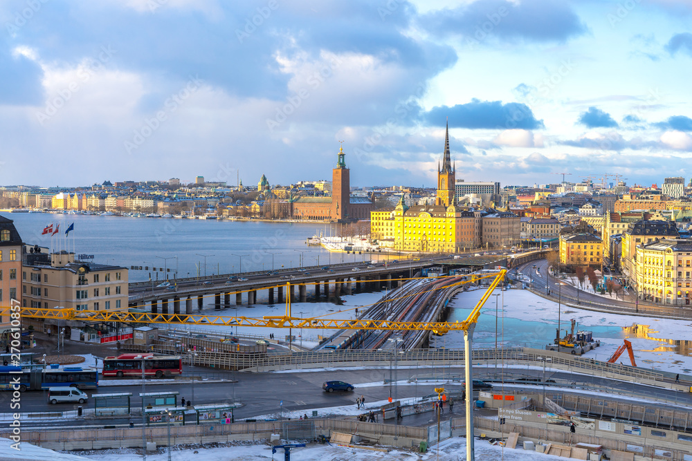 Stockholm city sweden top view