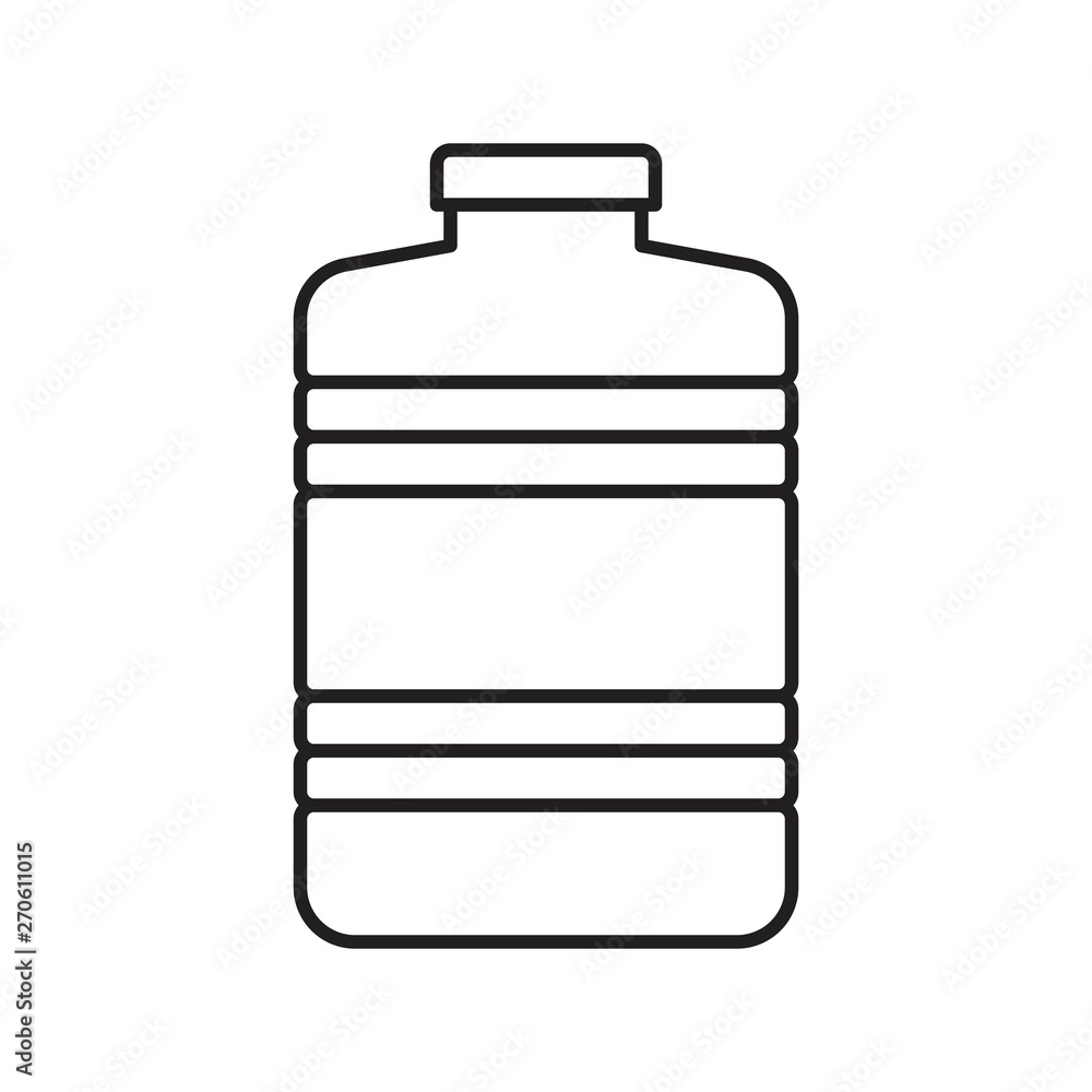 Plastic bottle vector illustration, line style icon Plastic bottle vector illustration, line style icon