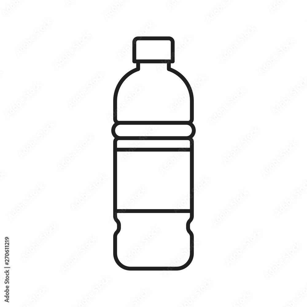 Plastic bottle vector illustration, line style icon Plastic bottle vector illustration, line style icon