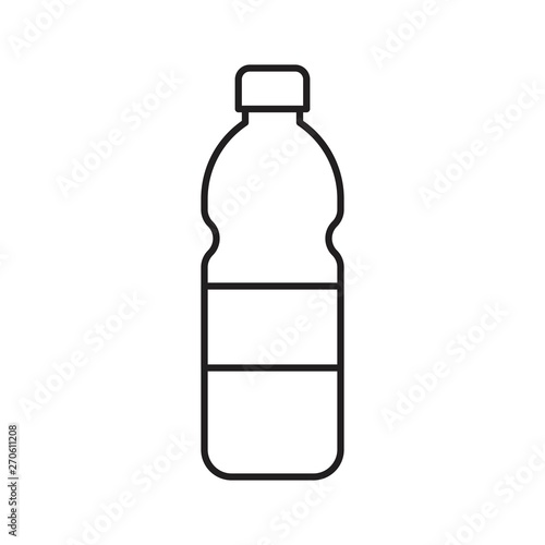 Obraz na płótnie Plastic bottle vector illustration, line style icon w salonie