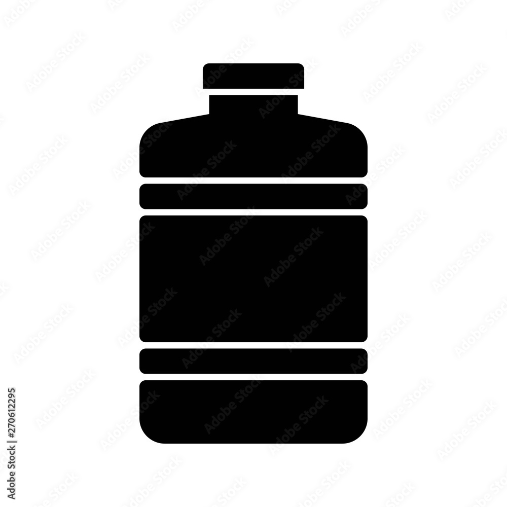 Plastic bottle vector illustration, solid style icon