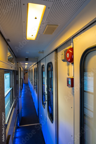 Canvas Print inside sweden train from stockholm to narvik