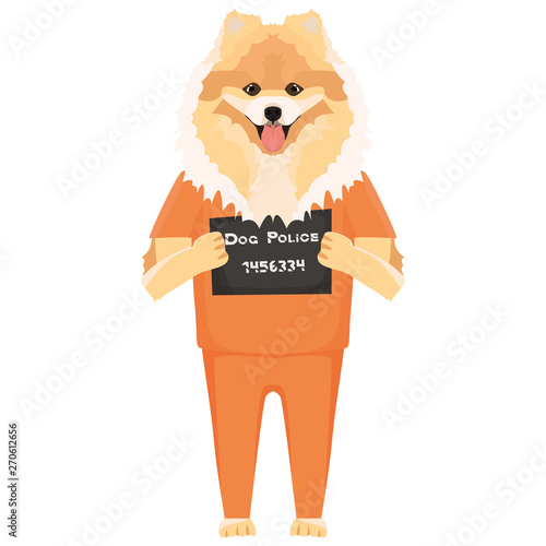 Polizeifoto Gefängniskleidung Chow-Chow