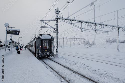 kiruna train station in lapland sweden