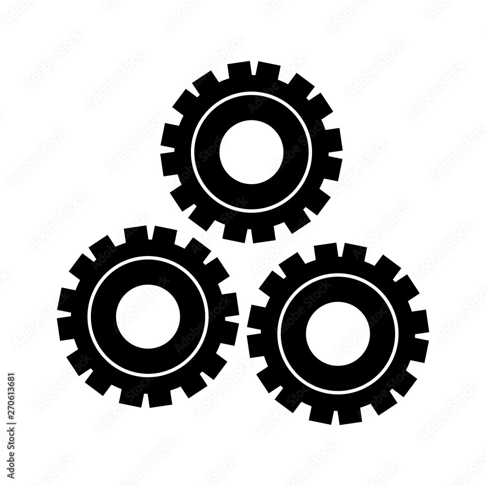 Gears machinery pieces working isolated in black and white Gears machinery pieces working isolated in black and white