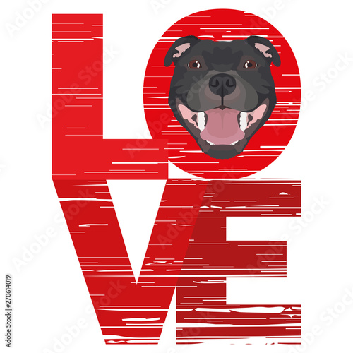 Love Staffordshire Bullterrier