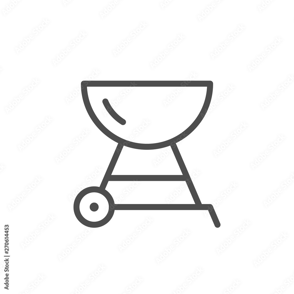 Portable grill line outline icon Portable grill line outline icon