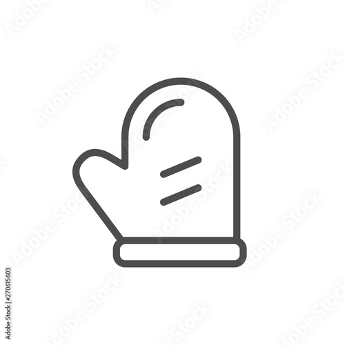 Kitchen mitten line outline icon