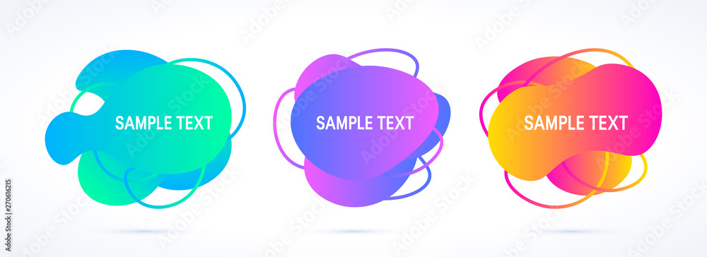 Liquid fluid abstract design in flat style Liquid fluid abstract design in flat style