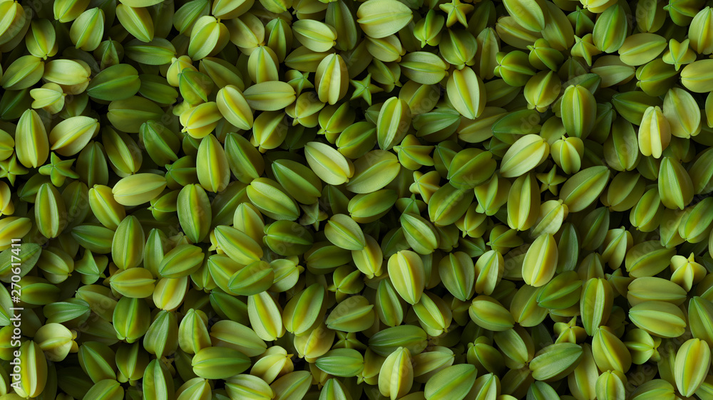 Fototapeta premium 3D Rendering of Green Carambolas