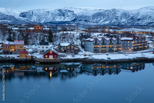 Winter in Brønnøysund city,Nordland county