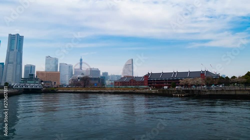 Wallpaper Mural time lapse of port in Yokohama bay, Japan Torontodigital.ca