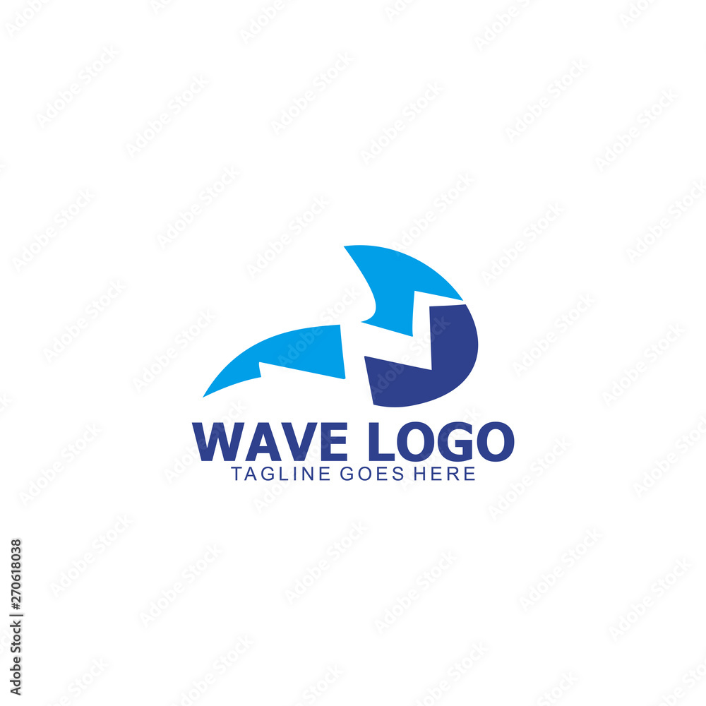 Wave icon logo design vector template Wave icon logo design vector template