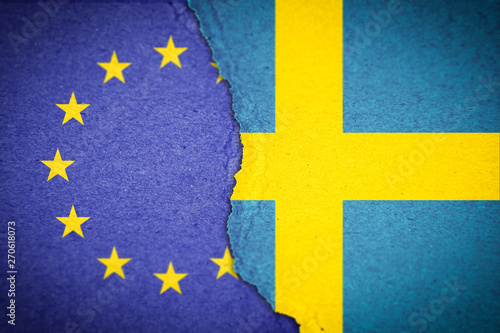 Concept of Sweden leaving EU - Swexit photo