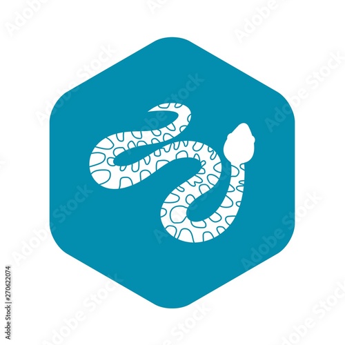 Spotted snake icon. Simple illustration of spotted snake vector icon for web