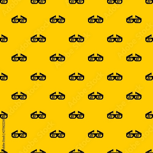 Glasses for 3D movie pattern seamless vector repeat geometric yellow for any design