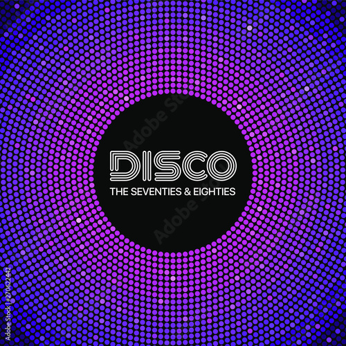 Disco Circle Background Vector Music Cover