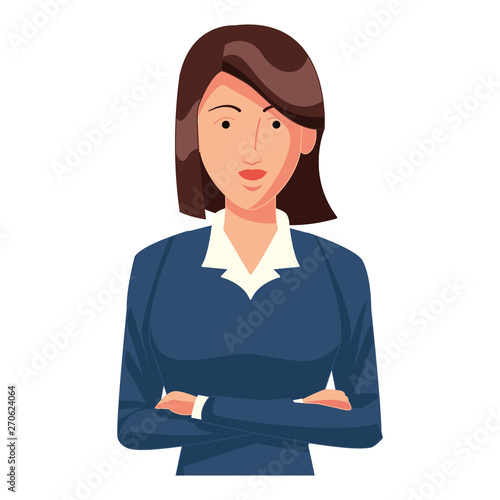 businesswoman avatar cartoon character profile picture