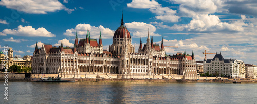 Building of the hungarian parliament in a Budapest, capital of Hungary, by the Danube river. One of the landmark of Budapest, and popular tourist destination.